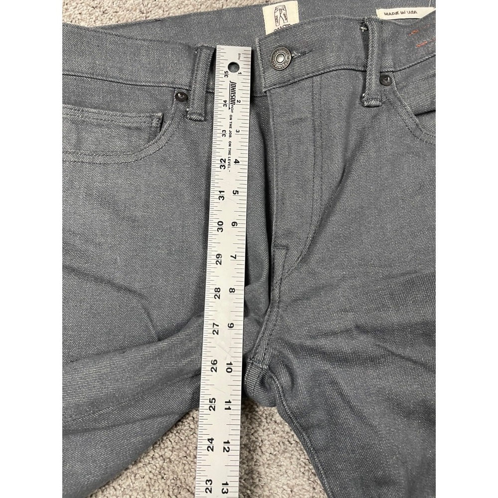 Kato Jeans Mens 33 Hiroshi The Pen Slim Gray Raw Selvedge Denim Designer Cotton - Picture 9 of 11